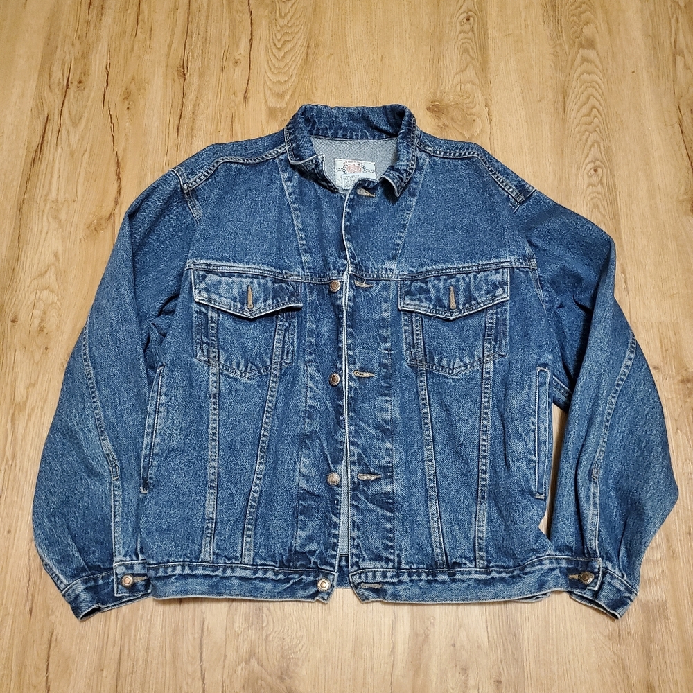 New Denim Basics Bugle Boy Jean Jacket L